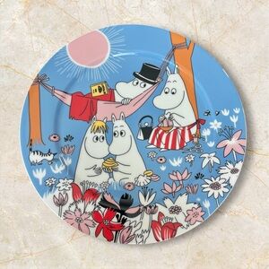 MOOMIN Finland 11.75" Family Time Cute Blue Arabia Serving Display Plate, New